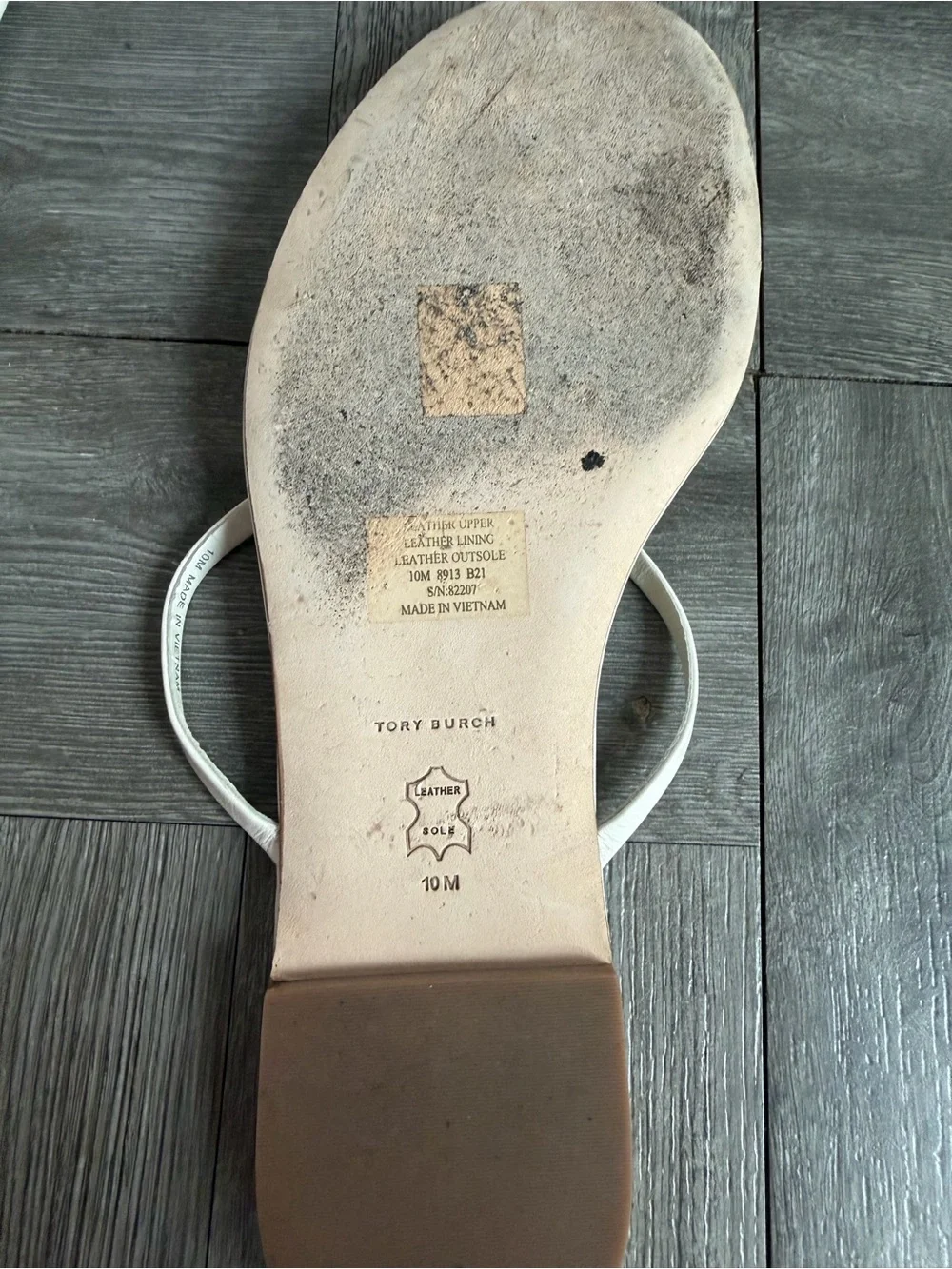 Tory Burch Knotted Miller Ivory Sandals Size 10